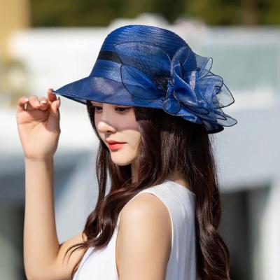 หมวก ผู้หญิงมาใหม่ขนาดเล็กหมวกปีกสูงหมวกแฟชั่น Organza หมวกชาวประมงหมวกฤดูร้อนหมวก 9OJZ