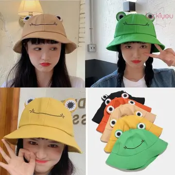 Cartoon Cat Ear Bucket Hat Cute Korean Wide Brim Hat Summer 