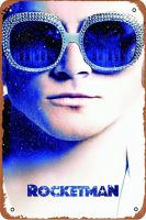 Rocketman สัญลักษณ์ดีบุกโลหะโบราณโปสเตอร์ภาพยนตร์เครื่องตกแต่งฝาผนังสำหรับบาร์ตกแต่งบาร์กาแฟเครื่องตกแต่งฝาผนังของตกแต่งผนังบ้านขนาด12X8นิ้ว