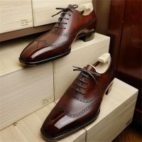 Men Oxford Shoes Classic Handmade Pu Pointed Toe Lace Comfortable Non-slip Business brown black free shipping for men shoes