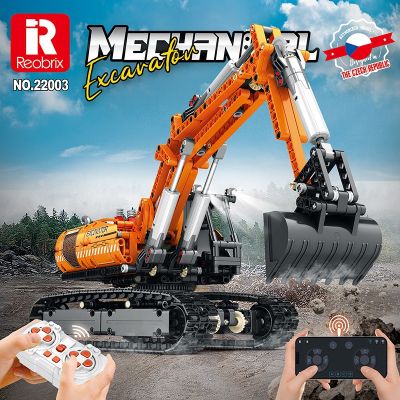 ☑₪ jiozpdn055186 Reobrix 22003 mecânica escavadeira série de engenharia rc carro app controle remoto tecnologia puzzle montagem brinquedos blocos construção