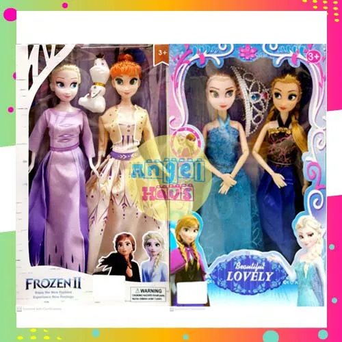 Frozen 2 Queen Anna And Snow Queen Elsa Classic Doll Complete Set With Olaf Single Pack Doll 0662