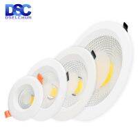 4pcslot LED Downlight 7W 10W 15W 30W COB Lamp 220V Spotlight Recessed Round Panel Light Indoor Lighting Down Light with Driver