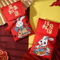 Excellent Lucky Money Pocket Cartoon Pattern Good Luck Traditional 2023 Rabbit Year Red Envelope