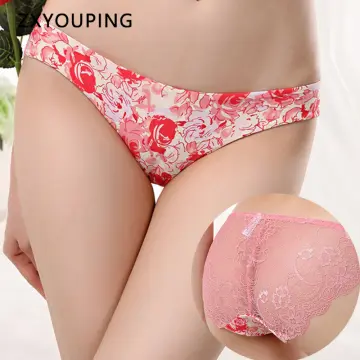 Shop Ice Silk Panties Women Sexy Seamless Briefs Lace Breathable Soft  online - Feb 2024