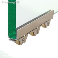 Frameless Glass Sliding Door Wheel Clamp Pulley Shower Cab 5-10mm Stainless Steel Door Window Roller Guide Runner Hardware