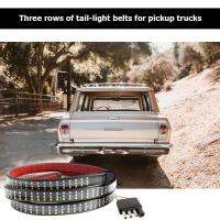 60 inch 3 Row Tailgate LED Strip Reverse Brake Signal Light PVC and Dropping Gum Adhesive Double Sided Tape for Pickup Truck