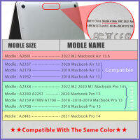 สำหรับ Air 13.6กรณี A2681 M2 2022 M1อากาศสำหรับ Air 13ฝาครอบ Pro 13พื้นฐาน Pro 14กรณีแล็ปท็อปใหม่กรณี