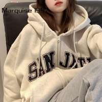 Marquise1997 เสื้อฮู้ด เสื้อแขนยาวอบอุ่น หลวมและสบาย ทันสมัย ชิค วินเทจ สบาย WWY2391EKN 38Z230920