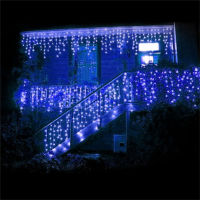 LED Icicle Lights 8 Modes 5M Outdoor Christmas String Lights Holiday Garlands for Eaves Balcony Ho Entrance Patio Decoration