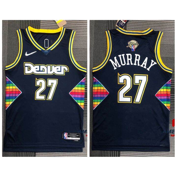 เสื้อกีฬาแขนสั้น-ลายทีม-final-patch-denver-nuggets-2023nba-15-nikola-jokic-27-jamal-murray-jersey-2023