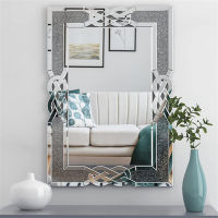 ARTLOGE 2 Size กระจกห้องน้ำ Rectangle Crystal Diamond Wall Mirror กระจกห้องน้ำติดผนัง กันน้ํา