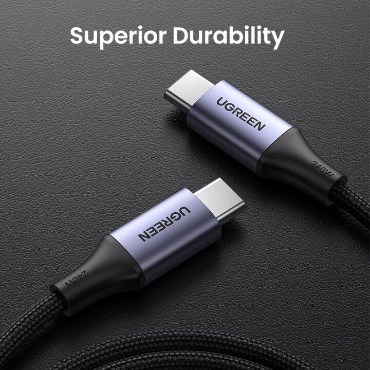 ugreen-240w-usb-c-to-usb-type-c-cable-ultra-fast-charging-cable-pd-240w-fast-charger-5a-usb-c-for-xiaomi-macbook-ipad-usb-c-cables-converters