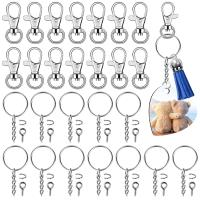 240Pcs Swivel Snap Hooks Includes Key Chain Clips Key Ring with Chain Eye Pins and Open Jump Rings for Keychain DIY Crafts