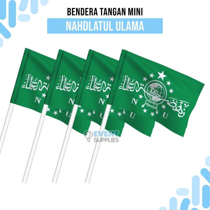 Bendera Tangan NU / Bendera Stik Nahdlatul Ulama Tangkai Stik Pawai ...