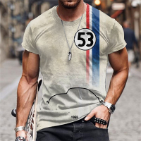 Summer T Shirt Mens 3D Printed Short Sleeve Tops Outdoor Street Vintage T-Shirts Oversized Short Sleeve Tee Shirt Men Clothing