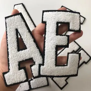 26 Piece Chenille Letter Iron on Patches Sew On Chenille Varsity AZ Patches  Alphabet Patches Letter Patches for DIY Supplies (Blue Style, 2.8 Inch)