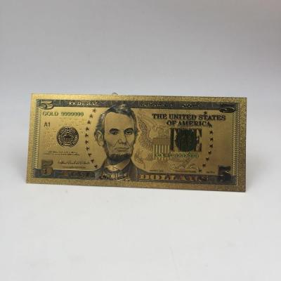 ธนบัตรพลาสติกสีทอง24K กันน้ำ1ชิ้นของขวัญวันคริสต์มาสและปีใหม่ธนบัตร100 K รุ่นลิมิเต็ดอิดิชั่น