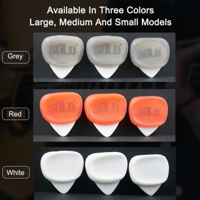 SOLO 3pcs Guitar Picks Grips Professional Guitar Posture Corrector Non Slip with Silicone Sleeve for Ukulele Gifts for Beginners