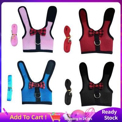 【Ready stock】Alloving Pet Pet Vest Harness and Leash for Rabbits Cat Guinea Pigs Chinchillas Ferrets Hamsters Bunny