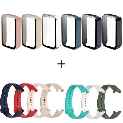 1 Set For Redmi Smart Band Pro Bracelet Replacement Watchband Silicone Sport Band Wrist Strap Shockproof Screen Protector Cover