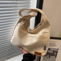 Large-capacity canvas bag womens new fashion casual handbag winter handbag all-match shoulder tote bag 【QYUE】