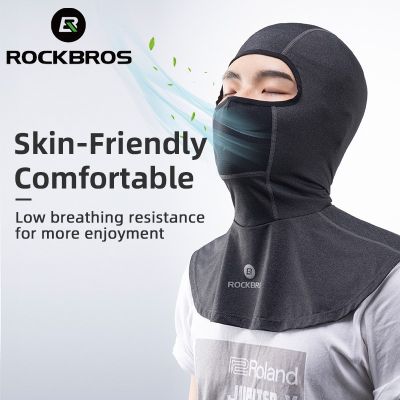▽✢℡ Rockbros Motorcycle Face Mask Summer Cycling Headgear Fishing Balaclava Windproof Sun Protection Soft Sport Scarf