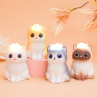 Kawaii Cat Figurine Ornaments Resin Crafts Blind Box Surprise Dolls LED Light Wedding Party Home Decoration