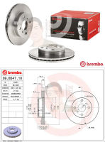 09 B547 10 จานเบรค ล้อ F (ยี่ห้อ BREMBO) รุ่น Std TOYOTA Corona AT171 ปี 1988-1996