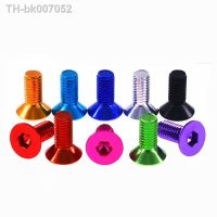 ♘♚∈  10pcs/lot Anodized Aluminum Flat screws M4 M5 M6 colourful Hex Socket Countersunk head Screws Bolts L 6/8/10/12/16/20/25