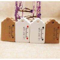 2018 hot new Vintage style paper gift tag white/kraft cardboard jewelry label tag for gift /wedding favors products note tag 100