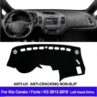 สำหรับ Kia Cerato Forte K3 2013-2015 2016 2017ที่คลุมแผงหน้าปัดรถยนต์พรมที่รองกันลื่นแผงหน้าปัดพรมกันลื่นป้องกันรังสียูวีไม่ลื่น