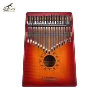 GECKO MC-S 17-key Kalimba Thumb Piano Mbira Curly Maple Solid Wood with Carry Bag Storage Case Tuning Hammer Music Book Stickers Musical Gift