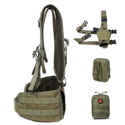 Army Tactical Vest Military Molle Combat Girdle Molle Pack Bag Carrier Removable Belt Waistcoat CS Wargame Hunting Gear