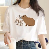 【New】 เสื้อยืด พิมพ์ลาย Capybara สีขาว สไตล์วินเทจ แนวสตรีท สําหรับผู้ชาย