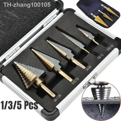 HSS 4241 Cobalt Multiple Hole 50 Sizes Step Drill Bit Set Tools Aluminum Case Metal Drilling Tool for Metal Wood Step Cone Drill