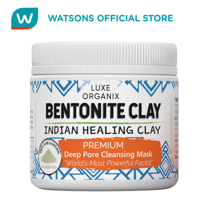 LUXE ORGANIX Bentonite Clay Premium Deep Pore Cleansing Mask 200g