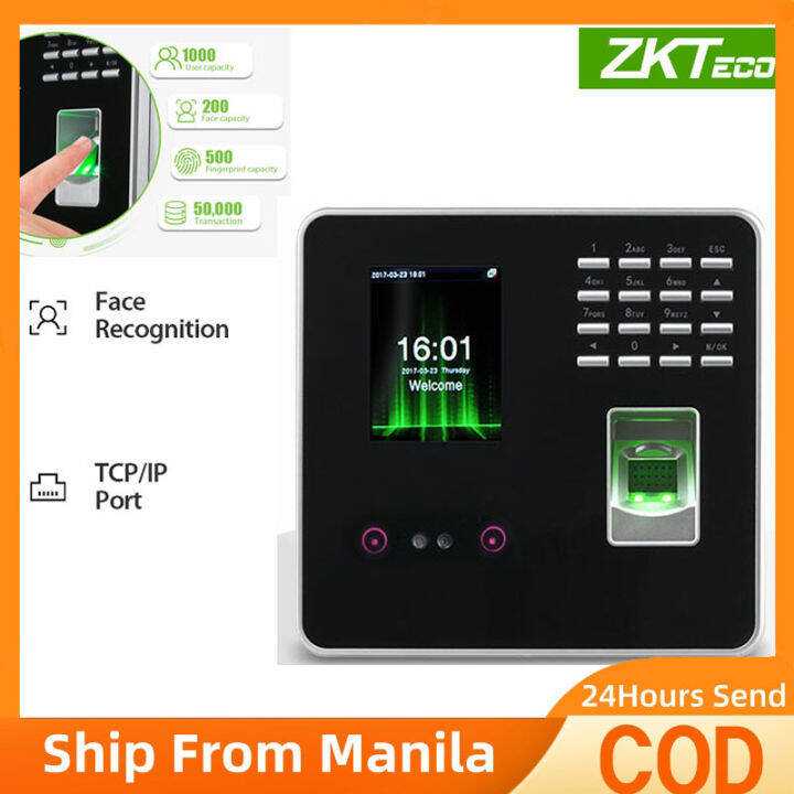 ZKTeco Biometrics Face Recognition Fingerprint Time Attendance Card ...