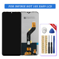 X689 LCD สำหรับ Infinix 10S 10T จอ LCD แบบดั้งเดิมจอภาพแบบสัมผัสหน้าจออะไหล่ชุดประกอบดิจิไทเซอร์