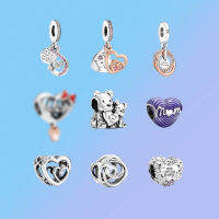 2022สไตล์ใหม่925เงินสเตอร์ลิงคอลเลกชันวันแม่แม่และลูกสุนัข Love Amulet ห่อ Infinity Heart Charm จี้