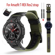Nylon Canvas Strap For Huami Amazfit T Rex 2 Smart Watch Band Sports