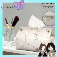 ภาชนะที่ใช้เป็นประโยชน์ได้ ZJKD42W4D เคสลายหินอ่อนกล่องกระดาษชำระใช้ในบ้านตกแต่งกระเป๋าเครื่องสำอางค์ที่ใส่กระดาษชำระ