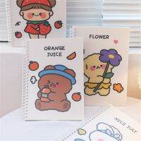 Ins Wind Cartoon Bear Notebook Cute Coil Notebook Simple Transparent B5 Notebook Frosted Grid Diary Special For Students