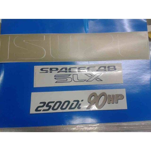 สติ๊กเกอร์ดั้งเดิมของรถ-ติดท้าย-isuzu-spacecab-slx-2500di-90hp-ติดรถ-แต่งรถ-อีซูซุ-sticker-สวย-งานดี-หายาก-ติดท้ายรถ