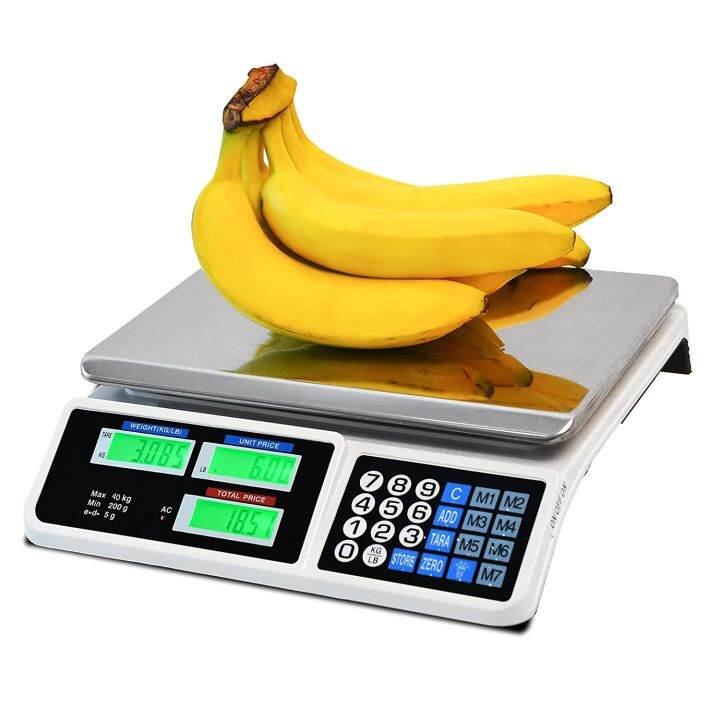 Abbyshi Flagship Digital Weight Price Scale 2g 40kg Computing Food Meat