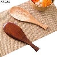 ☞☊ XZJJA Fish Shape Wooden Rice Scoop Non-Stick Meal Spoon Kitchen Utensil Rice Cooker Shovel Wood Rice Paddle Tableware Tablespoon