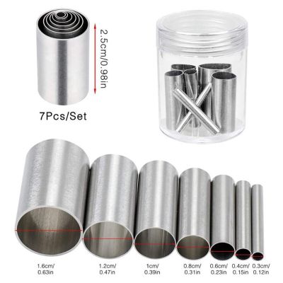 7pcs/set Hole Hollow Round Cutter Pottery Tools Polymer Clay Tools Clay Extruder with Orangnizing Box Nails  Screws Fasteners