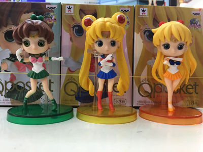 QPosket Sailor Moon figure model โมเดล เซเลอร์มูน ฟิกเกอร์ 3 ชิ้น/เซ็ต (B) ของสะสม ของเล่น ของเล่นถูกๆ ของเล่นเด็ก 🇨🇳