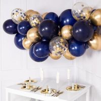 「 ANN Hardware 」48ชิ้น DIY ลูกโป่ง GarlandNavyChrome ทอง MetalBalloonWedding หมั้น21วันเกิดตกแต่ง