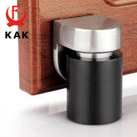 KAK 304 Solid Stainless Steel Door Stop Heavy Door Retainer Cylindrical Floating Magnetic Door Stopper Furniture Door Hardware